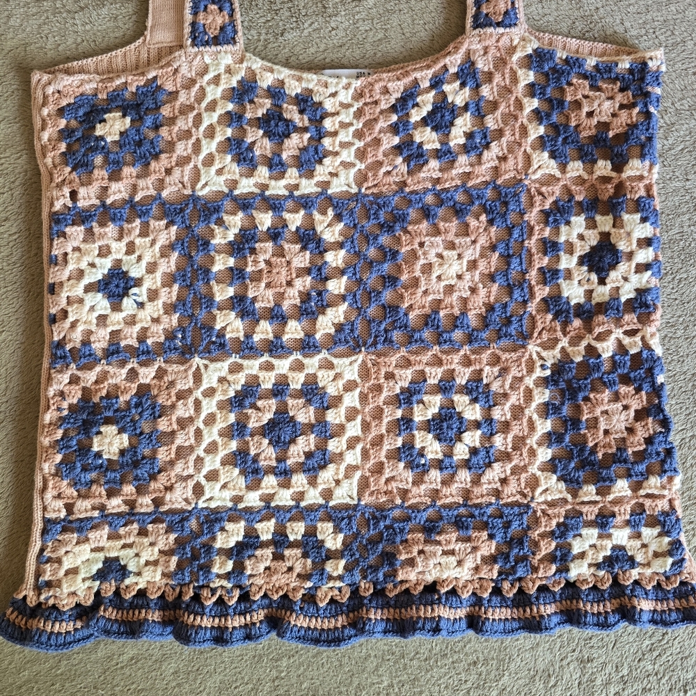 Dex Granny Square Crotched Tank Top Size Medium - Picture 6 of 12